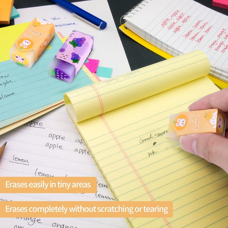 DODHEG 24 Pcs Eraser Fruit Eraser for Articles Prizes Gifts Party Favors - Image 4